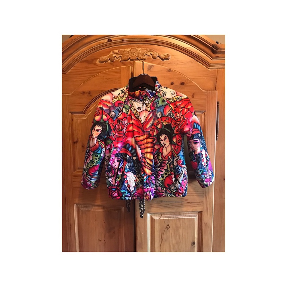 DON ED HARDY DESIGNS GIRL'S MEDIUM PUFFER JACKET